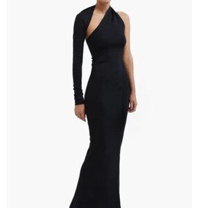 Marcella Manhattan One-Shoulder Ponte Knit Gown - Brand New